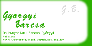 gyorgyi barcsa business card